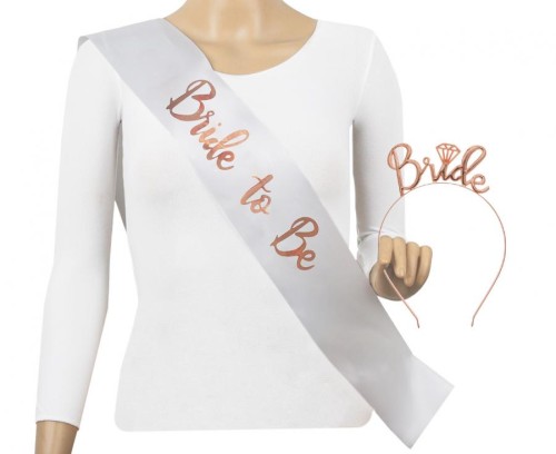 Szarfa i opaska Bride na wieczór panieński – elegancki dodatek