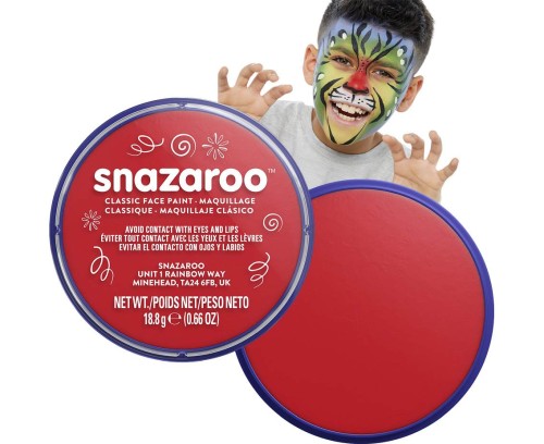 Farba do twarzy Snazaroo 18 ml – czerwony kolor do makijażu