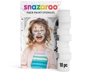Gąbki do malowania twarzy Snazaroo 10 szt. – białe do profesjonalnego makijażu