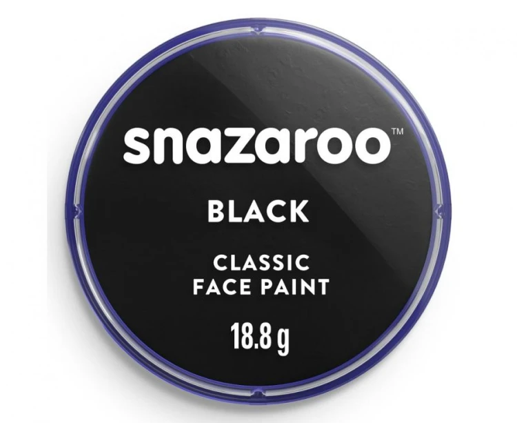 Farba do twarzy Snazaroo 18 ml – czarny kolor do makijażu