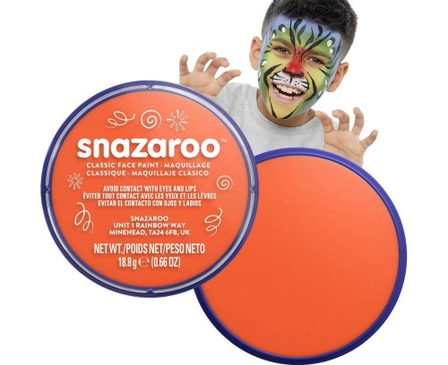 Farba do twarzy Snazaroo 18 ml – pomarańczowy kolor do makijażu