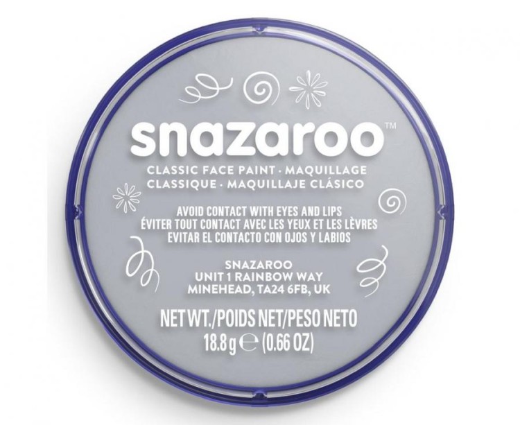 Farba do twarzy Snazaroo 18 ml – jasno szary kolor do makijażu