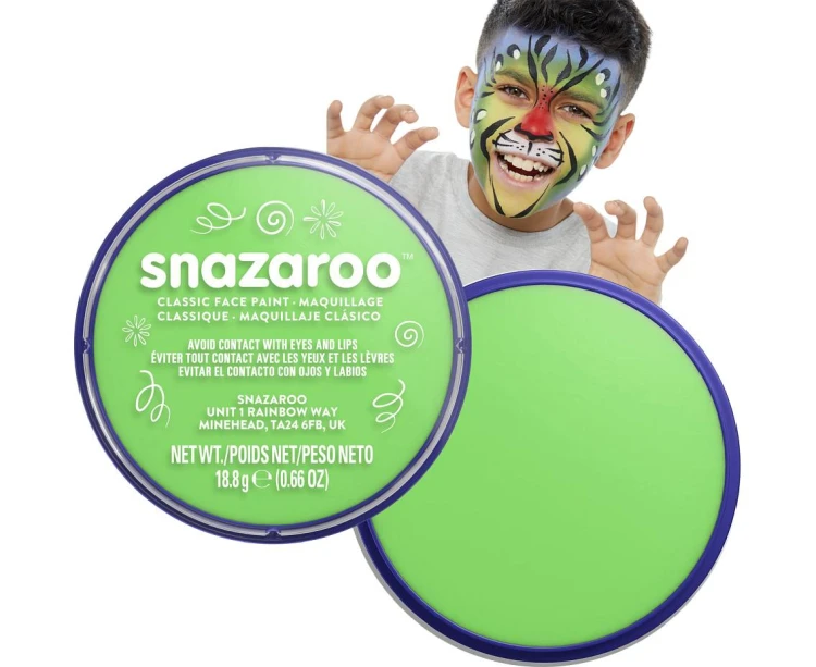 Farba do twarzy Snazaroo 18 ml – limonkowy kolor do makijażu