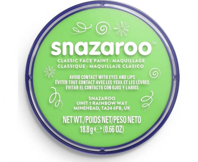 Farba do twarzy Snazaroo 18 ml – limonkowy kolor do makijażu