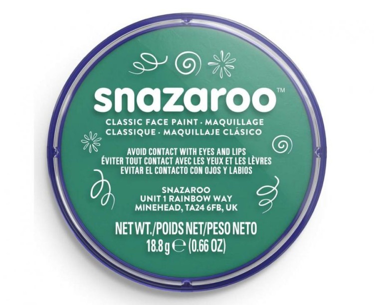 Farba do twarzy Snazaroo 18 ml – zielono-niebieski kolor do makijażu