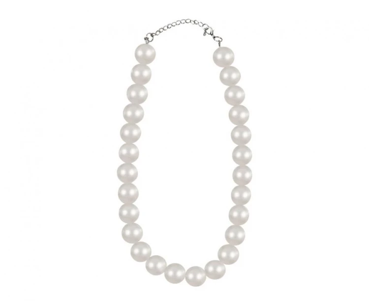 Naszyjnik Marilyn biały – uniwersalny dodatek do karnawałowych stylizacji