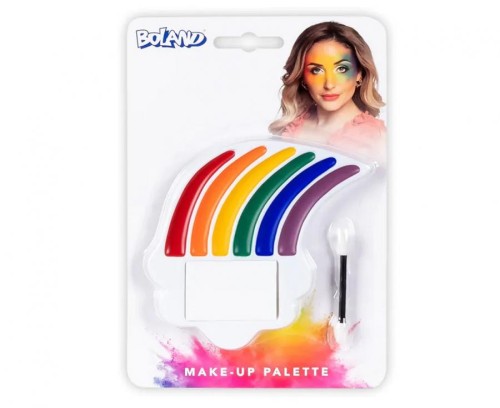 Zestaw tęczowych farbek do twarzy 7 kolorów – kreatywny makijaż dla dzieci i dorosłych