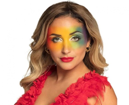 Zestaw tęczowych farbek do twarzy 7 kolorów – kreatywny makijaż dla dzieci i dorosłych