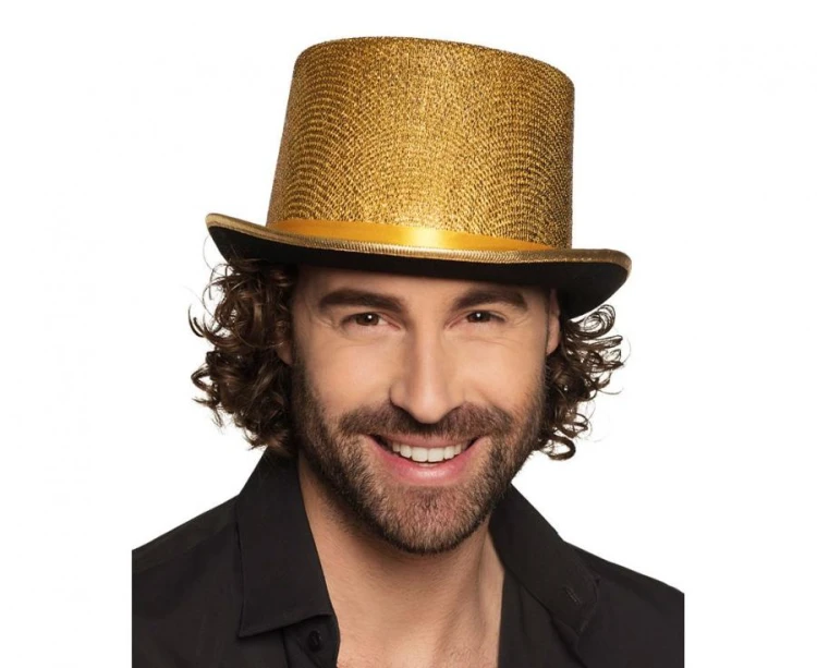 Kapelusz Glitz złoty – uniwersalny dodatek na imprezę i karnawał