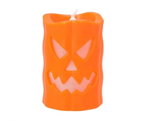 Świeczka LED Dynia 10x6 cm – dekoracja Halloween i jesienna