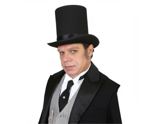 Cylinder dżentelmena czarny wysoki – elegancki dodatek retro i karnawałowy