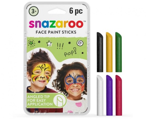 Kredki do malowania twarzy 6 kolorów – kreatywna zabawa dla dzieci i dorosłych