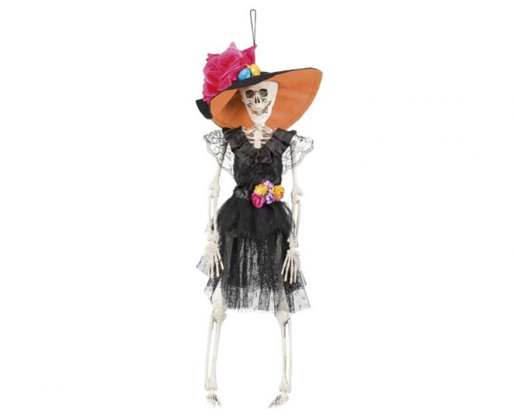 Dekoracja Wisząca Pani Kościotrup – Elegancka Ozdoba na Halloween