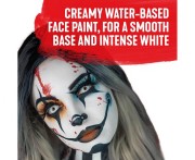 Farba do Malowania Twarzy i Ciała – Biała, Kremowy Podkład na Bazie Wody
