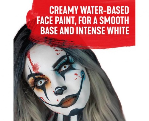 Farba do Malowania Twarzy i Ciała – Biała, Kremowy Podkład na Bazie Wody