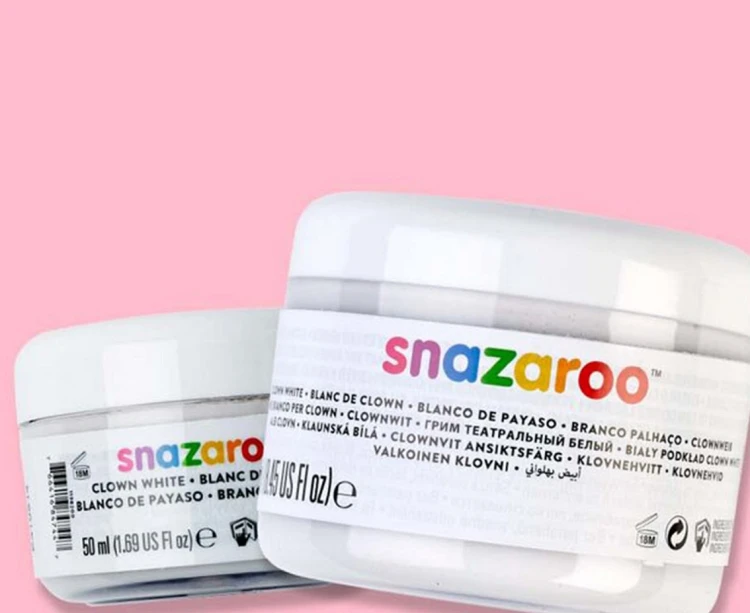 Farba do Malowania Twarzy i Ciała – Biała, Kremowy Podkład na Bazie Wody