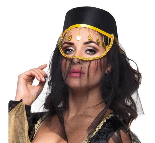 Nakrycie Głowy Fatima z Woalką – Elegancki Dodatek do Kostiumu