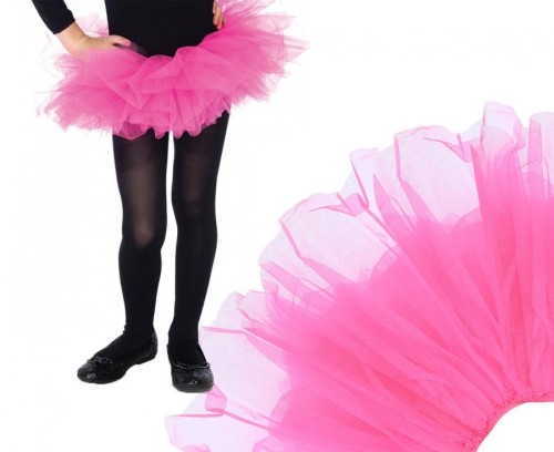 Spódnica Tutu Dziecięca z Organzy – Ciemno Różowa, Uniwersalny Rozmiar