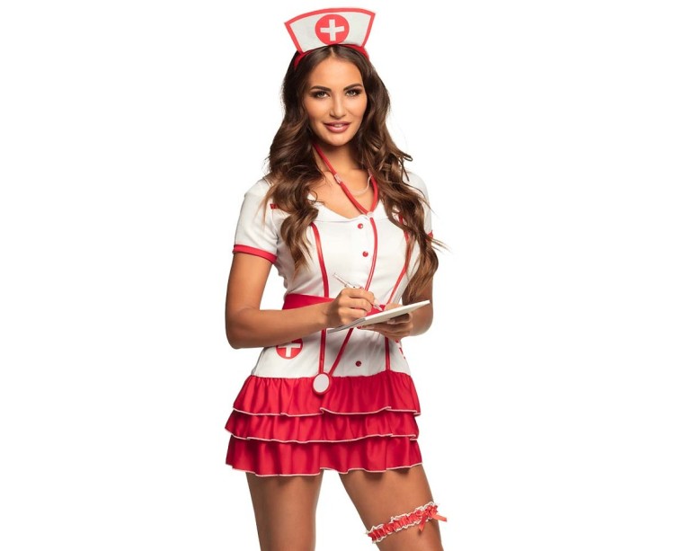 Strój pielęgniarki dla dorosłych – komplet na przebrania i imprezy tematyczne