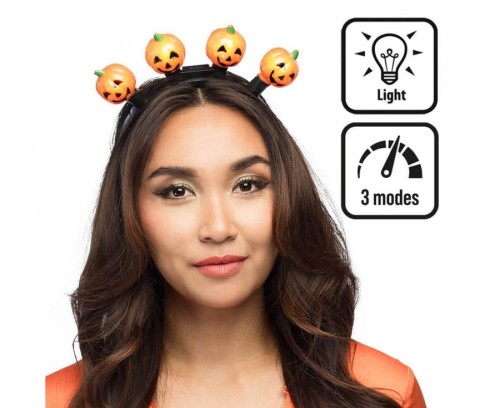 Tiara Halloweenowa z dyniami – świecący dodatek na jesienne przyjęcia