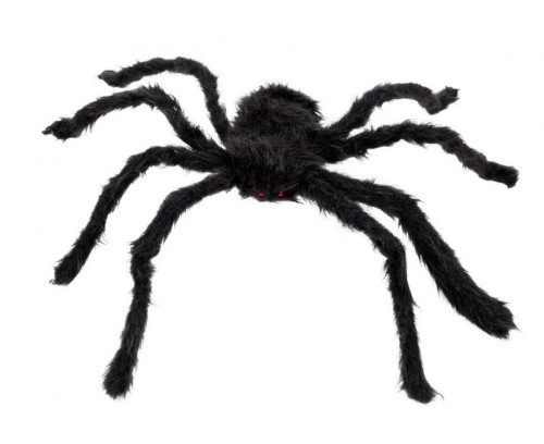 Włochaty pająk 50x65 cm – dekoracja i zabawka na Halloween