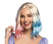 Peruka Jenny różowo-niebiesko-blond – pastelowa peruka na imprezę