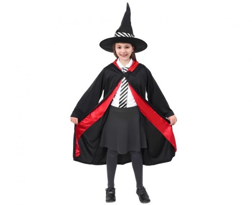 Strój Czarodzieja dla dzieci – peleryna i kapelusz 130/140 cm