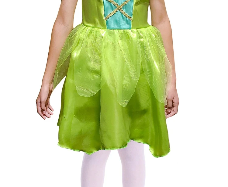 Strój zielonej wróżki dla dziewczynki 130/140 cm – kostium na bal i karnawał