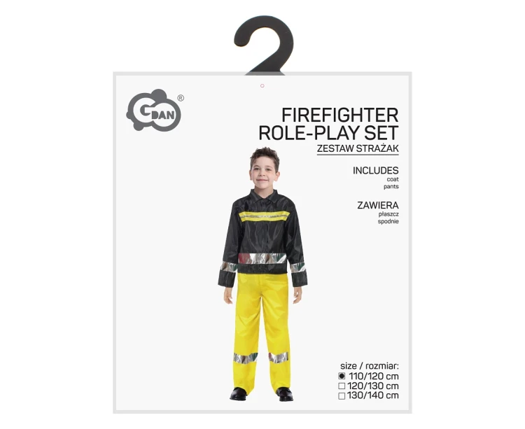 Strój Strażaka dla chłopca – płaszcz i spodnie 110/120 cm