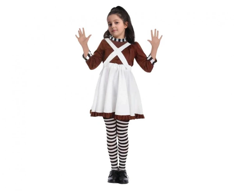 Strój Szalona Dziewczynka dla dzieci – sukienka i skarpetki 130/140 cm