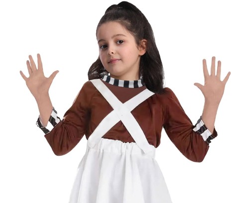 Strój Szalona Dziewczynka dla dzieci – sukienka i skarpetki 110/120 cm