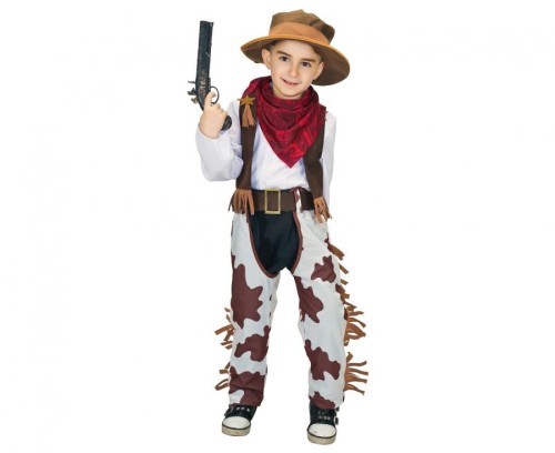 Strój Kowboja dla chłopca – kamizelka, spodnie, czapka 110/120 cm