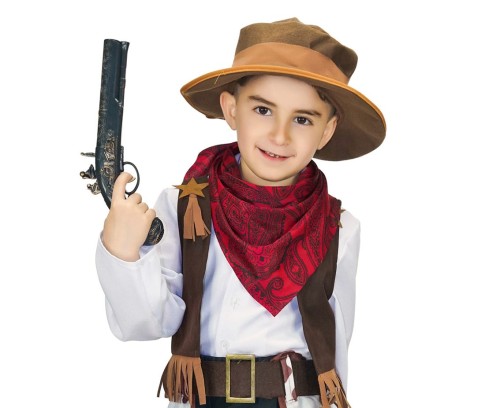 Strój Kowboja dla chłopca – kamizelka, spodnie, czapka 110/120 cm