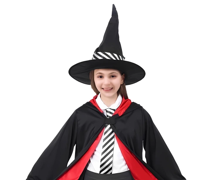 Strój Czarodziej dla dzieci – peleryna i kapelusz 110/120 cm