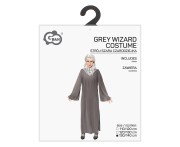 Strój Szara Czarodziejka dla dziewczynki – sukienka 130/140 cm