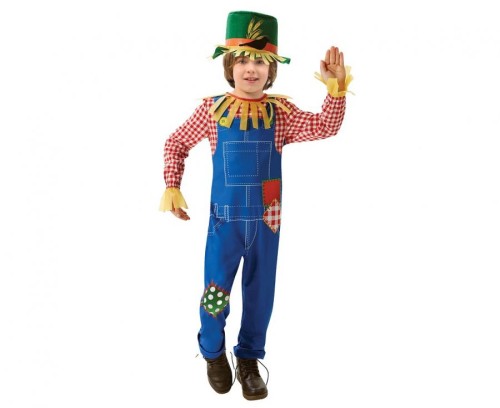 Strój Strach na Wróble dla chłopca – kapelusz i kombinezon 110/120 cm