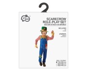 Strój Strach na Wróble dla chłopca – kapelusz i kombinezon 110/120 cm