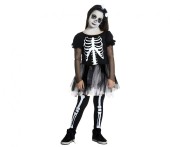 Strój Dziewczyna Kościotrup dla dziewczynki – sukienka 110/120 cm