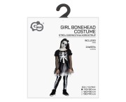 Strój Dziewczyna Kościotrup dla dziewczynki – sukienka 110/120 cm