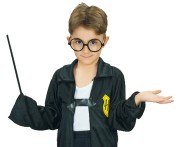 Strój Magik dla chłopca – czarna szata 130/140 cm