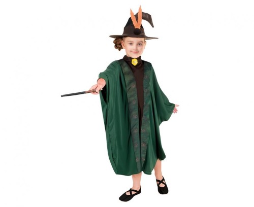 Strój Zielony dla dziewczynki – tunika i kapelusz 110/120 cm