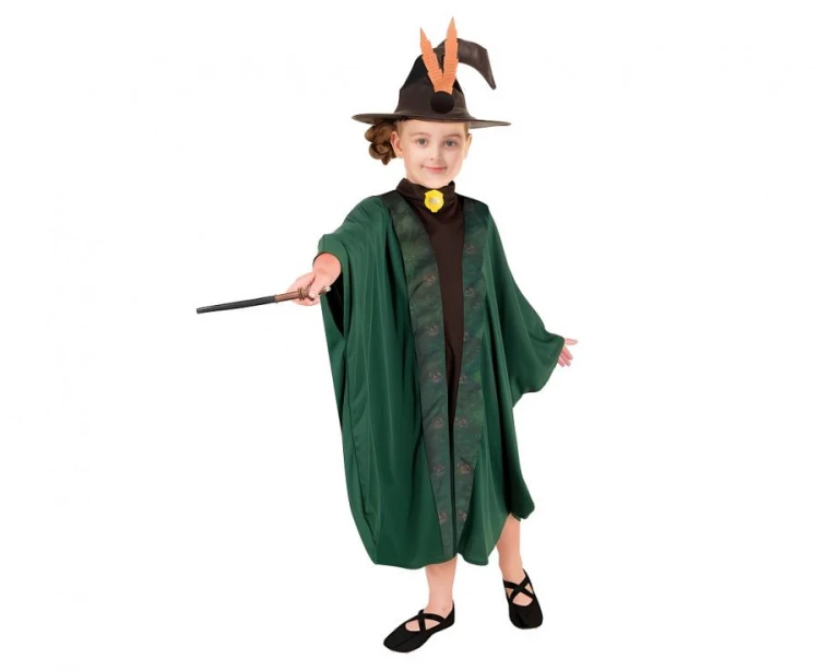 Strój Zielony dla dziewczynki – tunika i kapelusz 110/120 cm