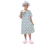Strój Babci dla dziewczynki – kolorowa, zabawna sukienka 110/120 cm