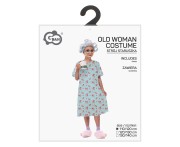 Strój Babci dla dziewczynki – kolorowa, zabawna sukienka 110/120 cm