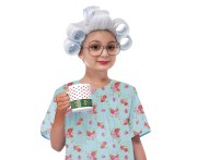 Strój Babci dla dziewczynki – zabawna sukienka 130/140 cm