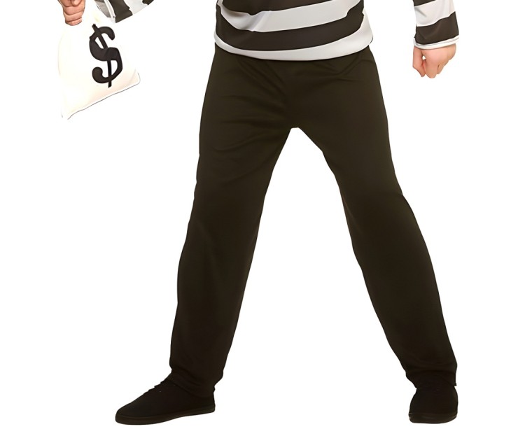 Strój Złodzieja dla chłopca – czarno-białe przebranie 110/120 cm