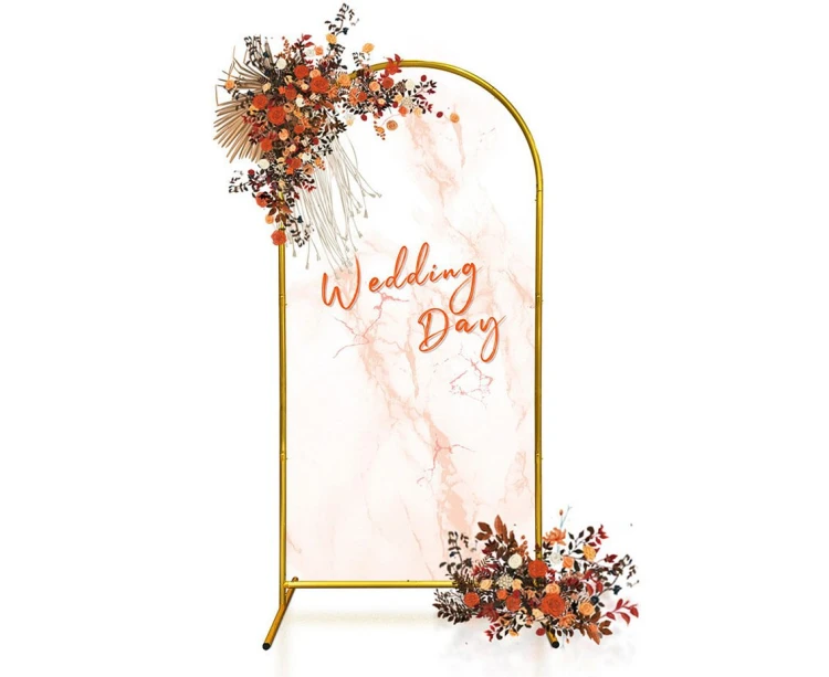Złoty stelaż łuk 200x100 cm – elegancki stojak do dekoracji balonowych