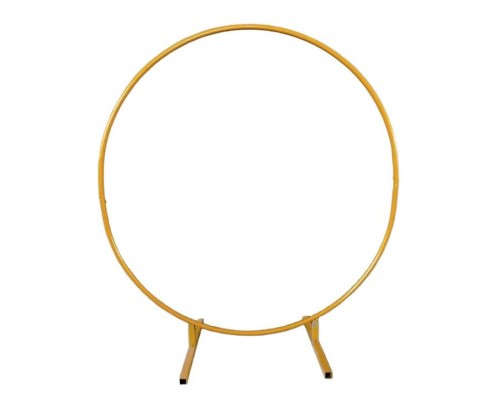 Złoty stelaż koło 200x200 cm – elegancki stojak do dekoracji balonowych