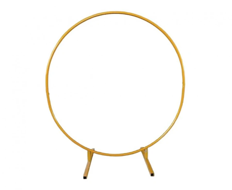 Złoty stelaż koło 200x200 cm – elegancki stojak do dekoracji balonowych