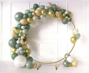 Złoty stelaż koło 200x200 cm – elegancki stojak do dekoracji balonowych